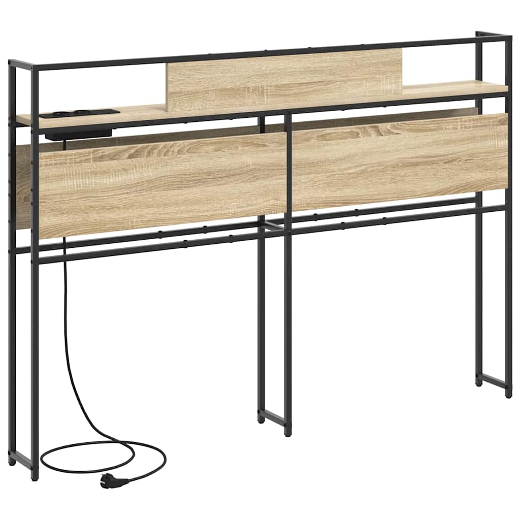 Tête de lit de rangement Chêne sonoma 120 cm Bois d'ingénierie