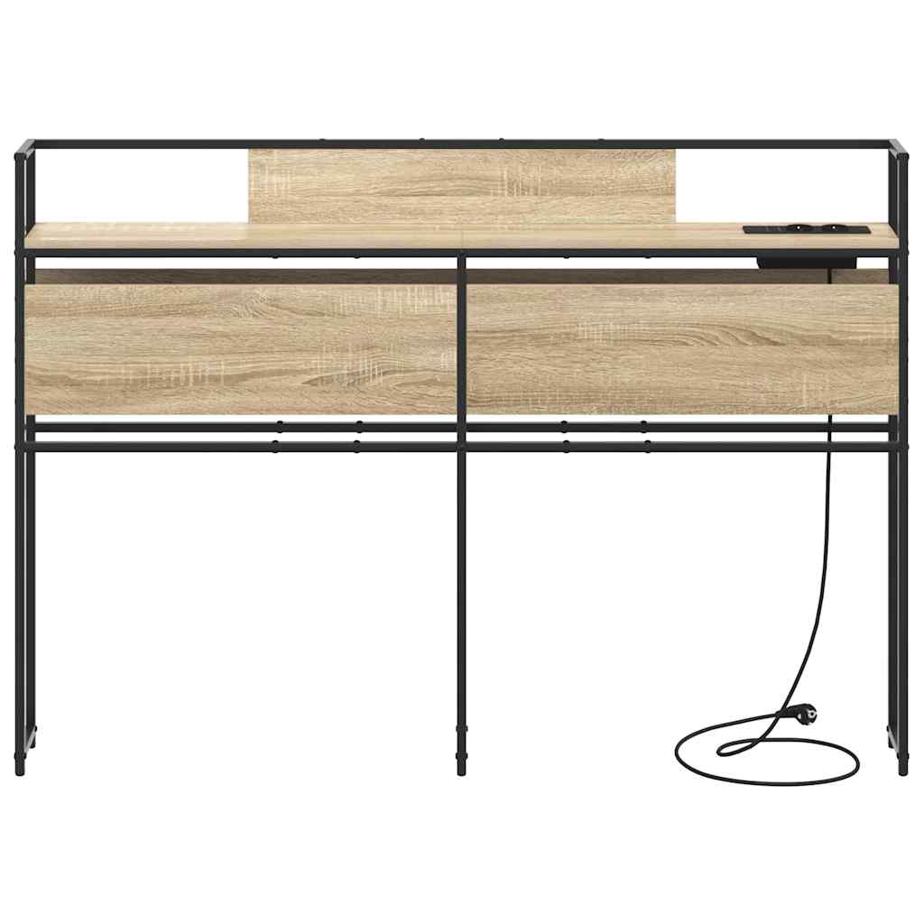 Tête de lit de rangement Chêne sonoma 120 cm Bois d'ingénierie