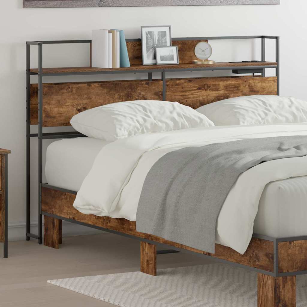 Tête de lit de rangement Chêne fumé 120 cm Bois d'ingénierie - XIOS