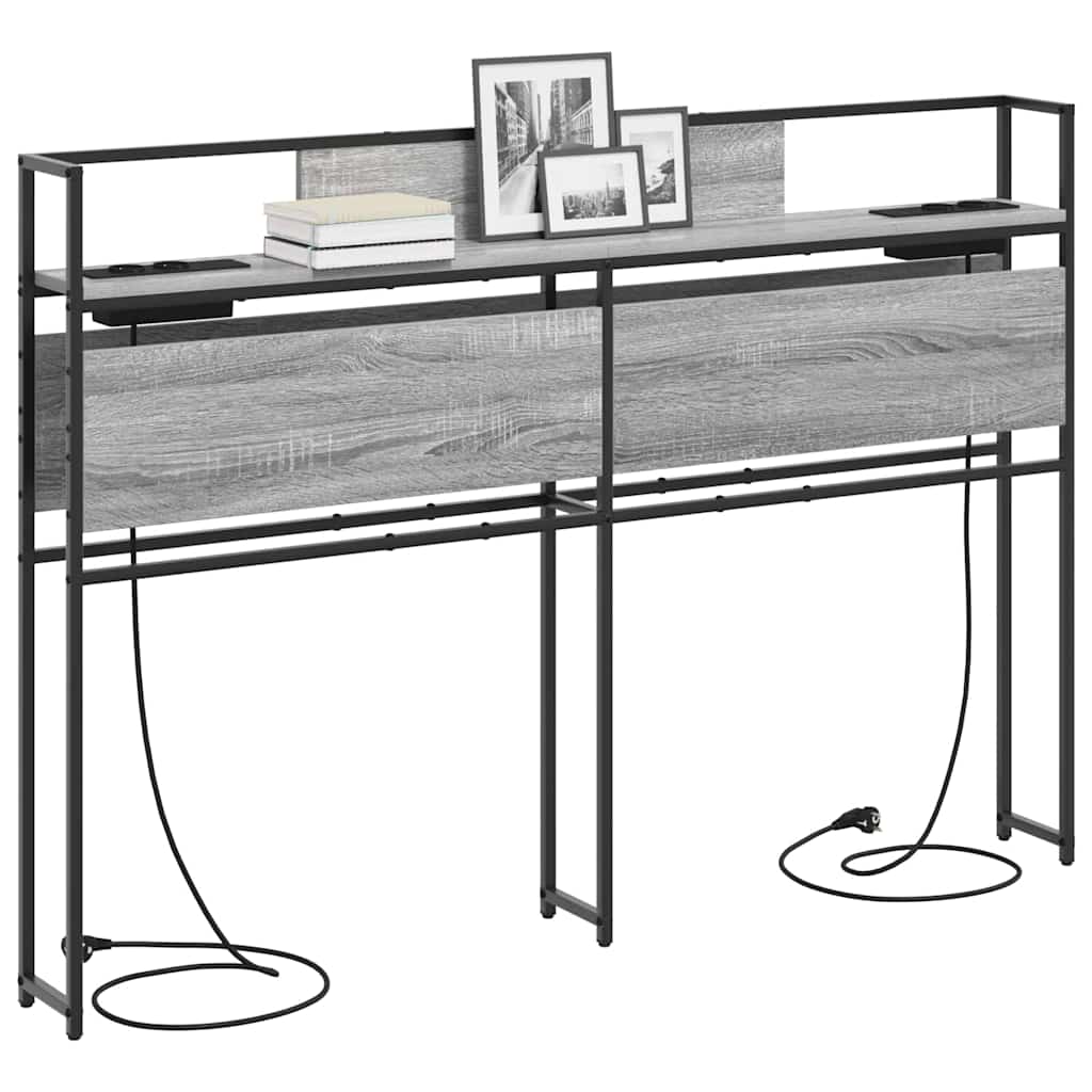 Tête de lit de rangement Sonoma gris 120 cm Bois d'ingénierie - XIOS