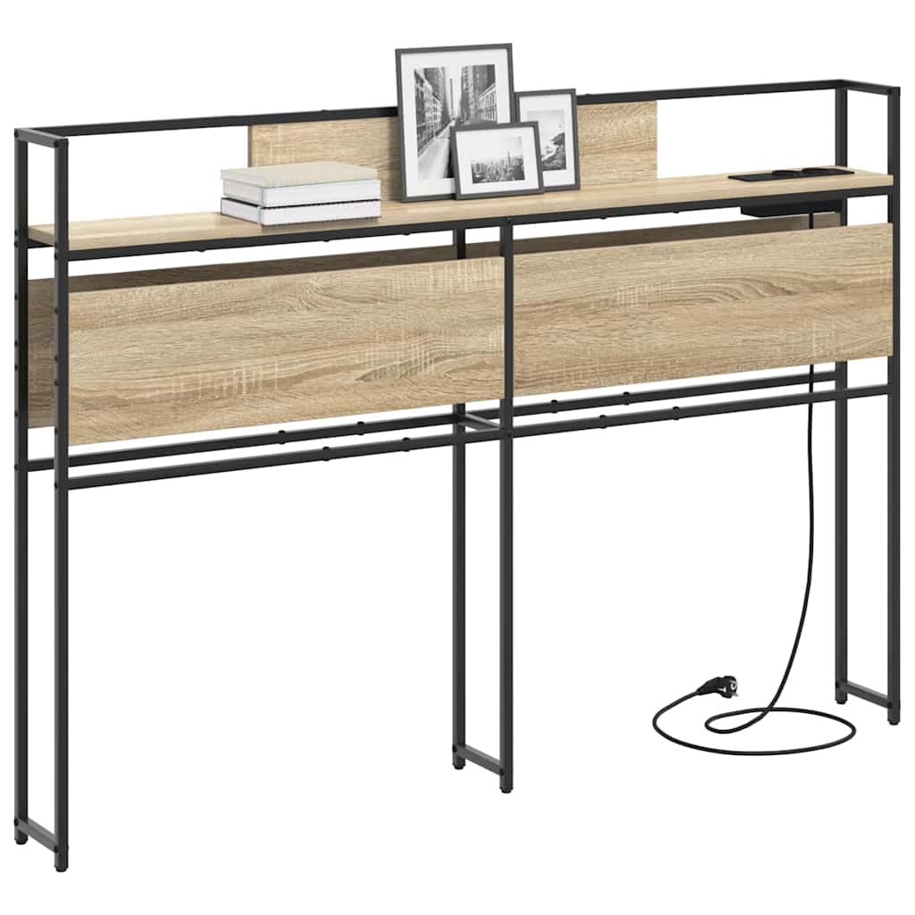 Tête de lit de rangement Chêne sonoma 135 cm Bois d'ingénierie
