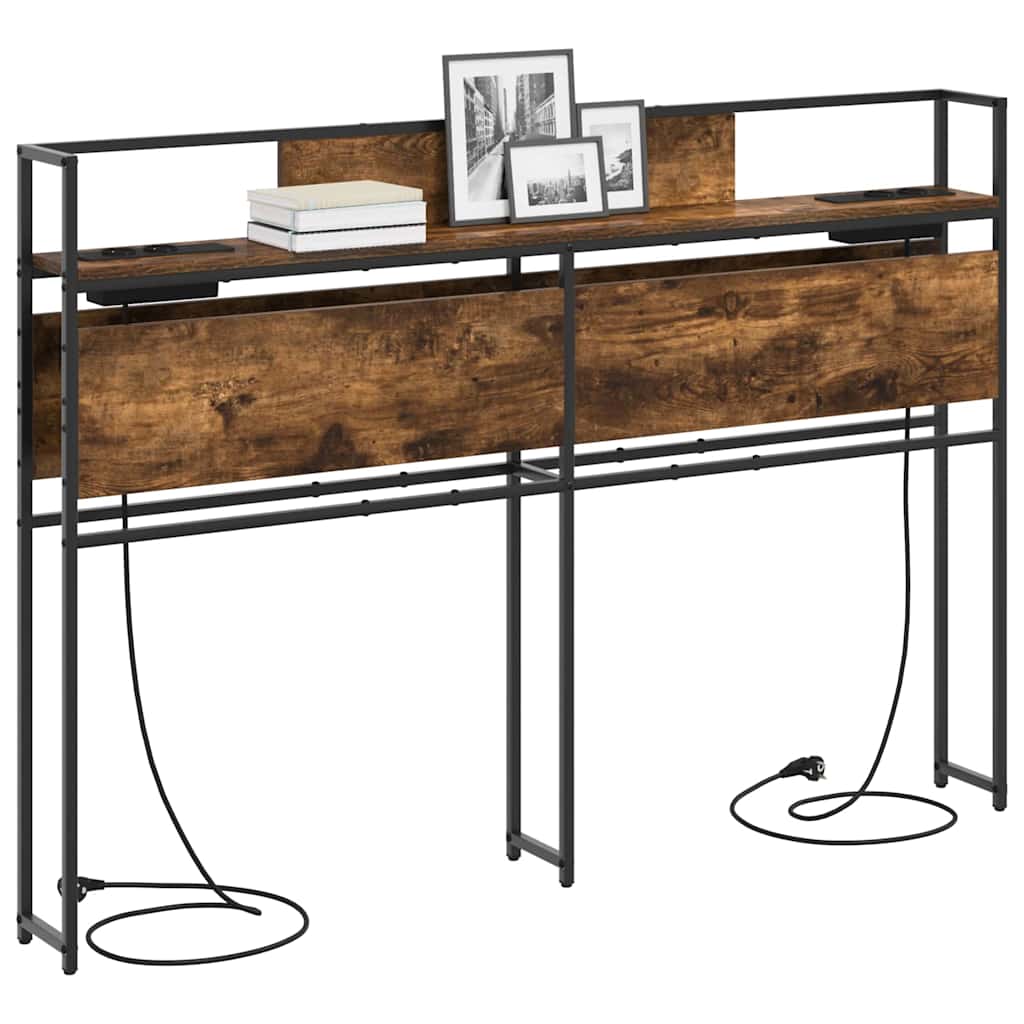 Tête de lit de rangement Chêne fumé 135 cm Bois d'ingénierie - XIOS