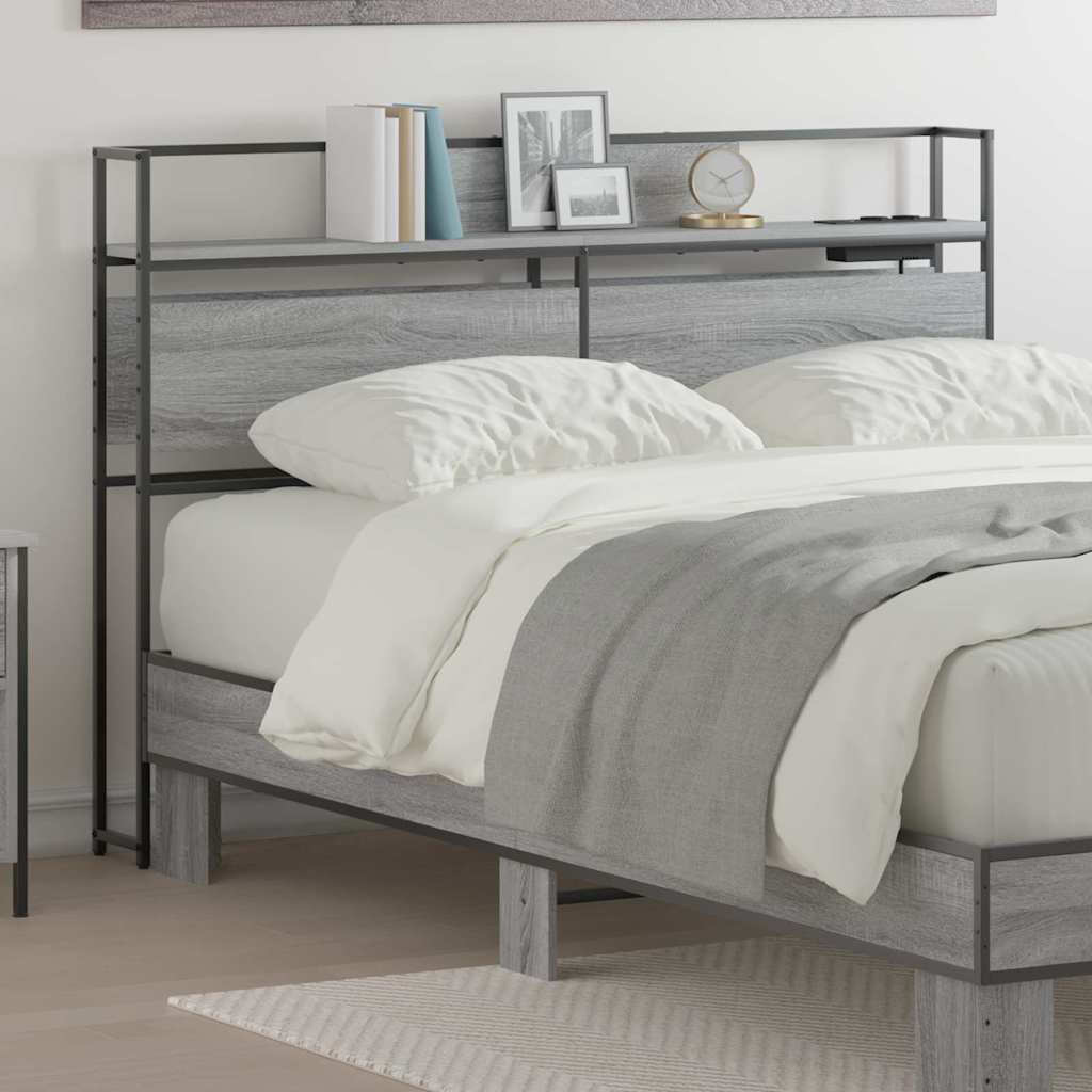Tête de lit de rangement Sonoma gris 135 cm Bois d'ingénierie - XIOS
