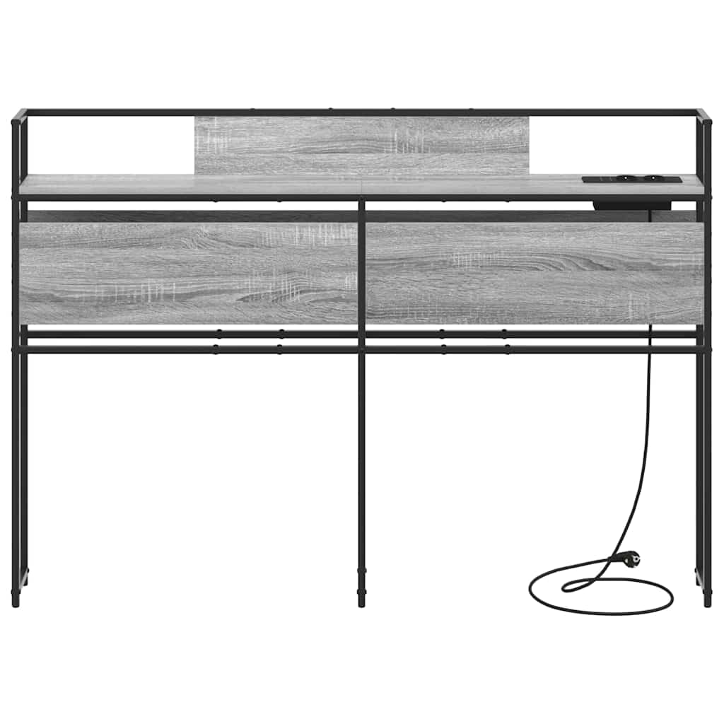 Tête de lit de rangement Sonoma gris 135 cm Bois d'ingénierie - XIOS