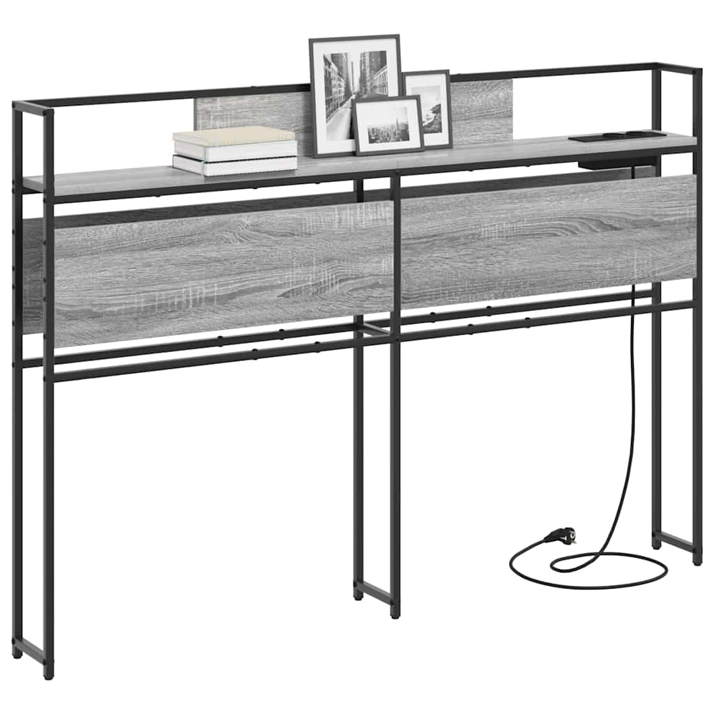 Tête de lit de rangement Sonoma gris 135 cm Bois d'ingénierie - XIOS
