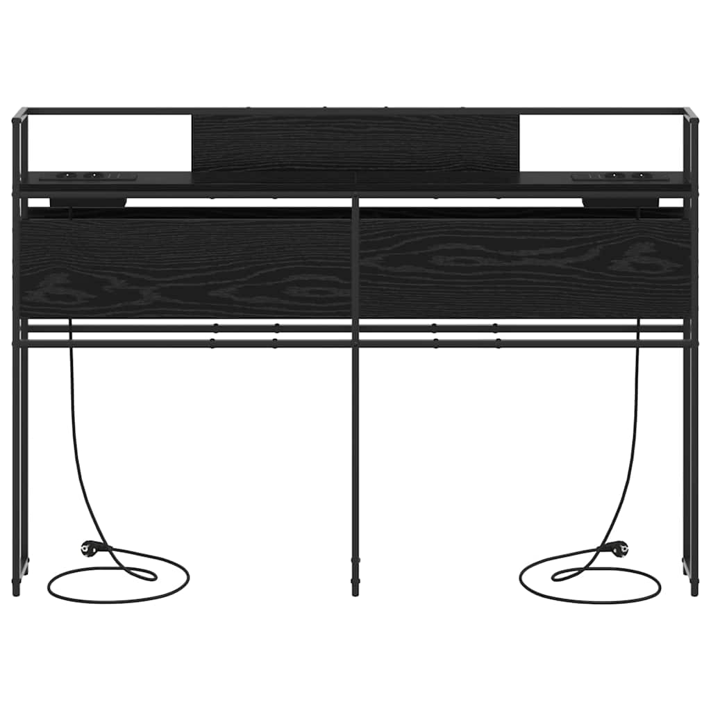 Tête de lit de rangement Chêne noir 140 cm Bois d'ingénierie - XIOS