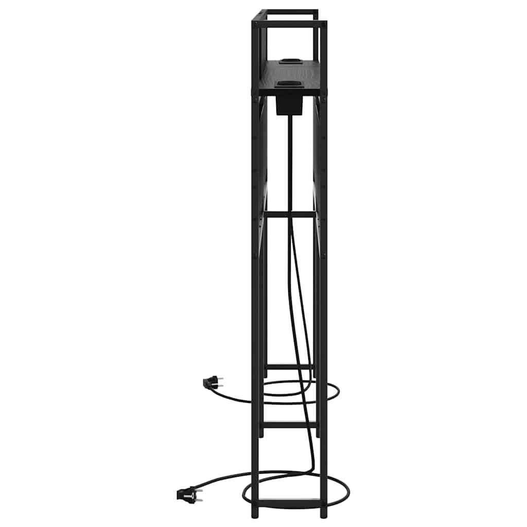 Tête de lit de rangement Chêne noir 140 cm Bois d'ingénierie - XIOS