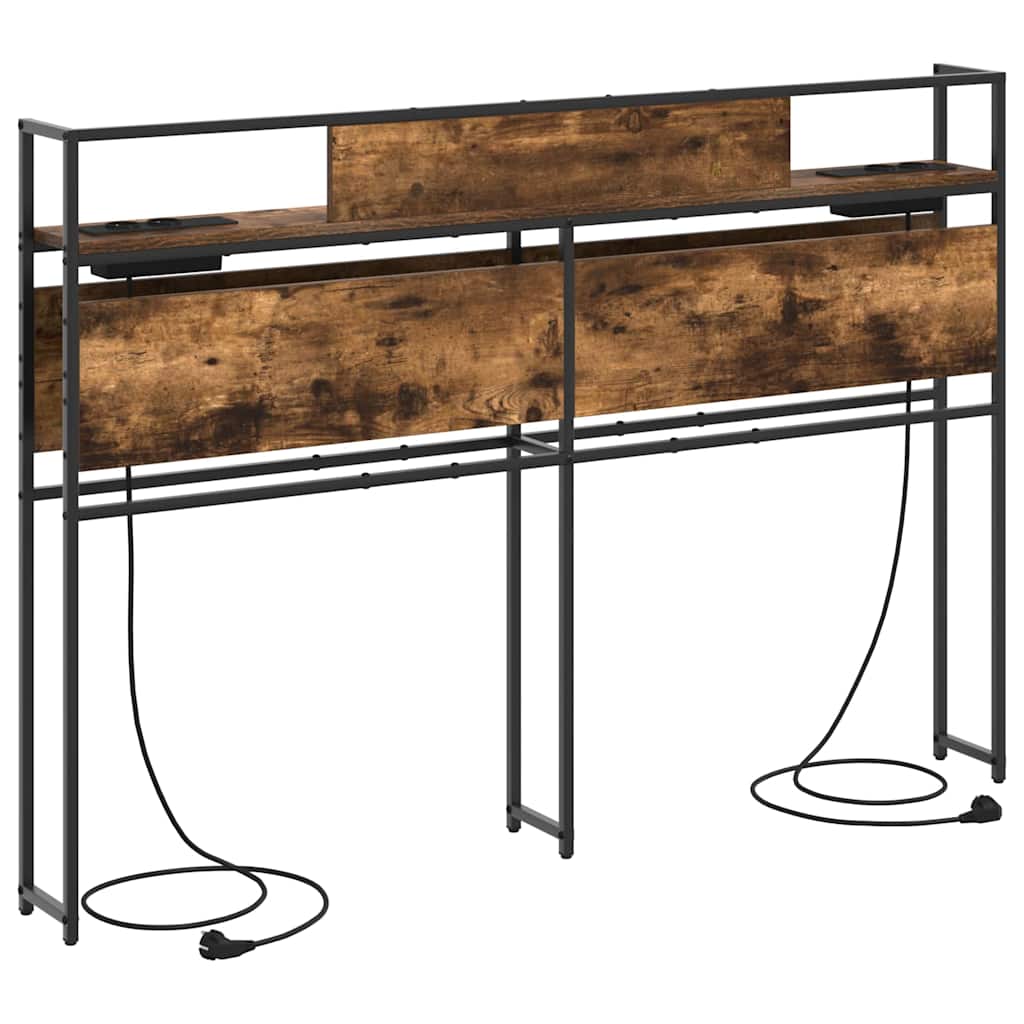 Tête de lit de rangement Chêne fumé 140 cm Bois d'ingénierie - XIOS