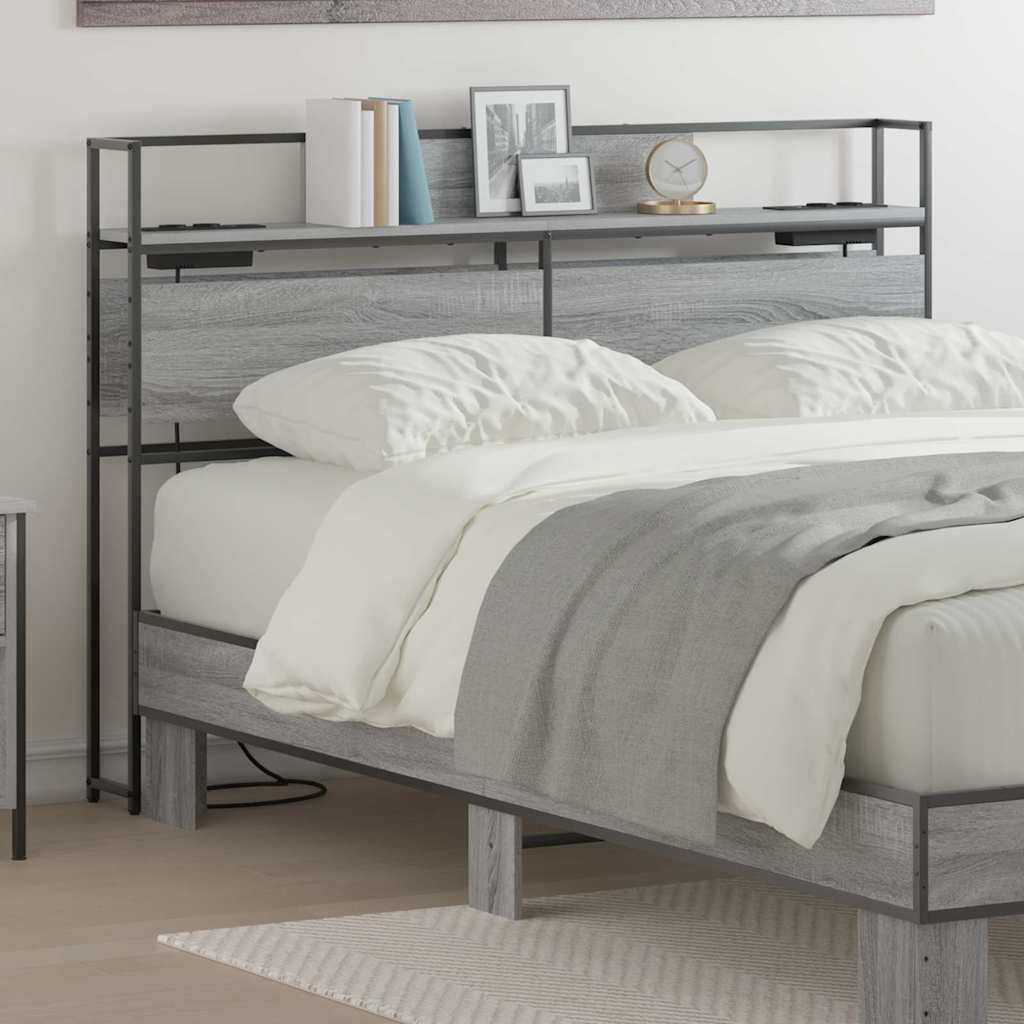 Tête de lit de rangement Sonoma gris 160 cm Bois d'ingénierie - XIOS