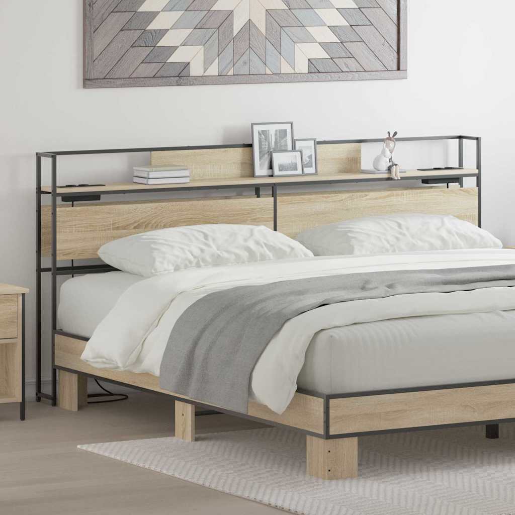 Tête de lit de rangement Chêne sonoma 180 cm Bois d'ingénierie