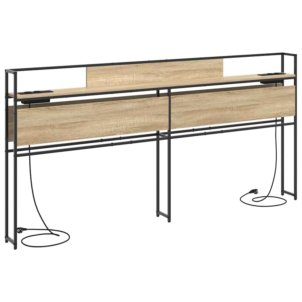Tête de lit de rangement Chêne sonoma 180 cm Bois d'ingénierie