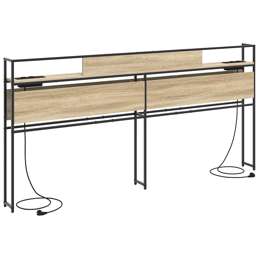 Tête de lit de rangement Chêne sonoma 180 cm Bois d'ingénierie