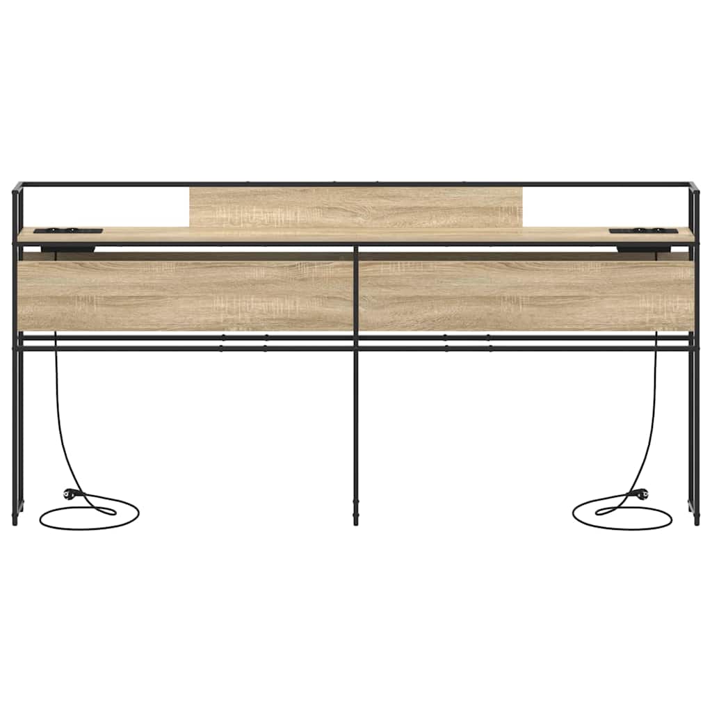 Tête de lit de rangement Chêne sonoma 180 cm Bois d'ingénierie