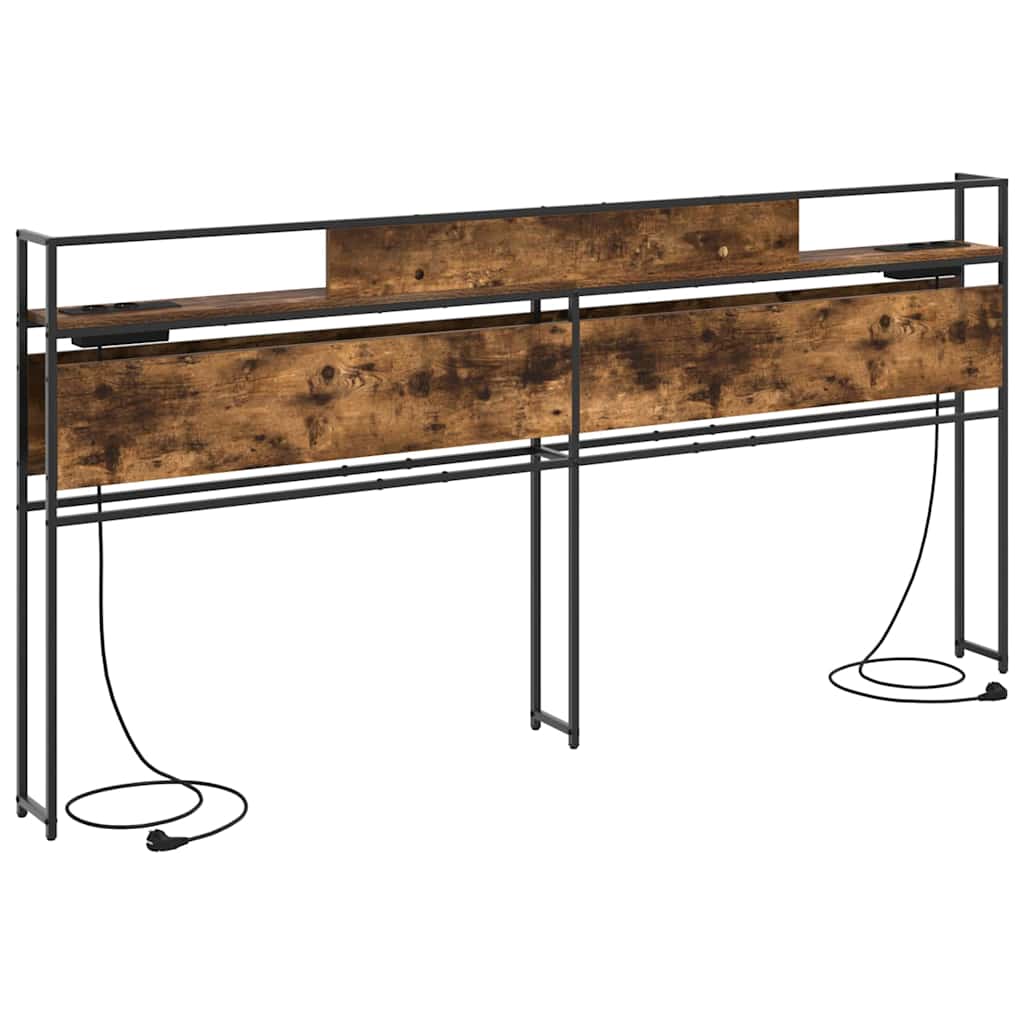Tête de lit de rangement Chêne fumé 180 cm Bois d'ingénierie - XIOS