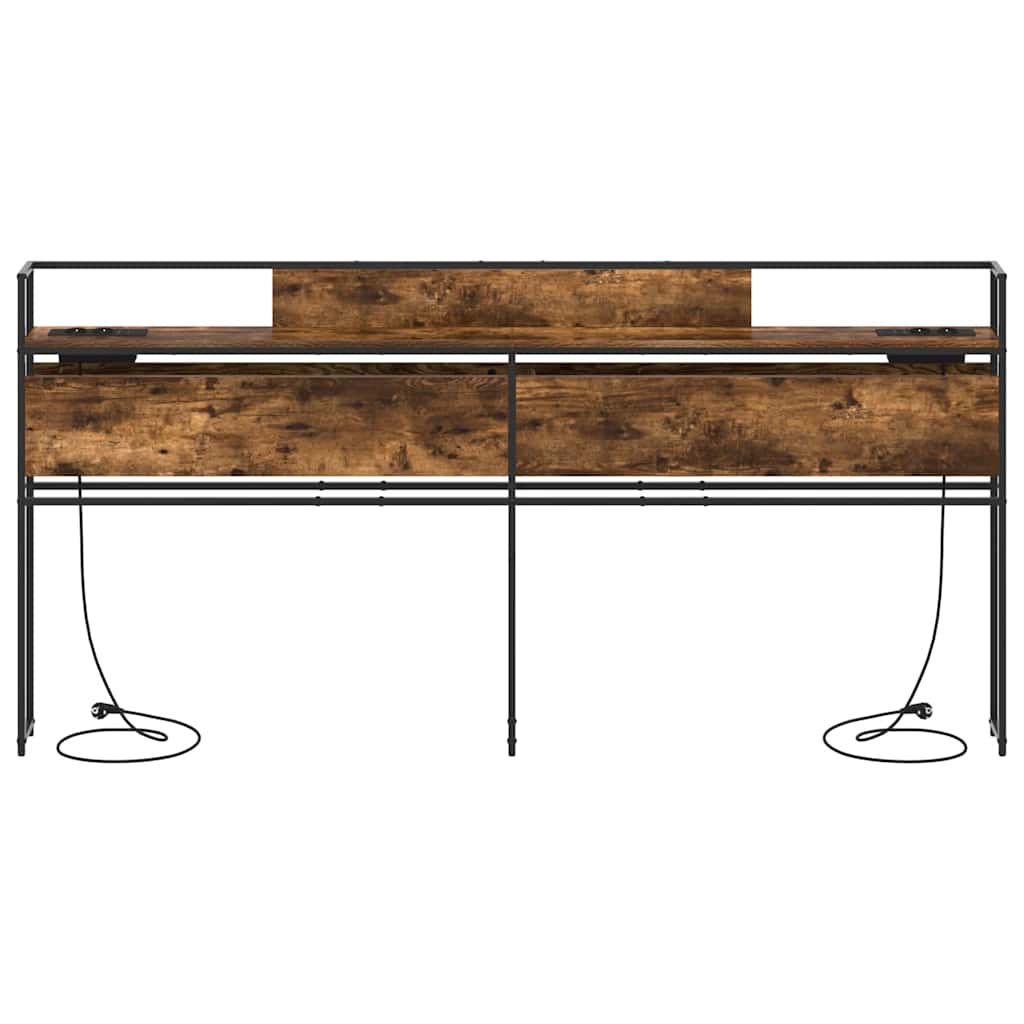 Tête de lit de rangement Chêne fumé 180 cm Bois d'ingénierie - XIOS