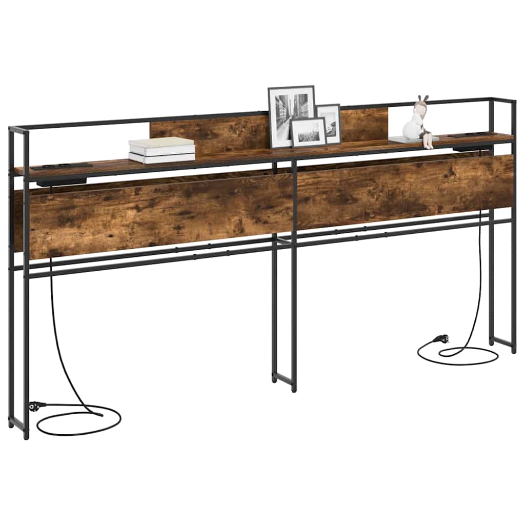 Tête de lit de rangement Chêne fumé 180 cm Bois d'ingénierie - XIOS