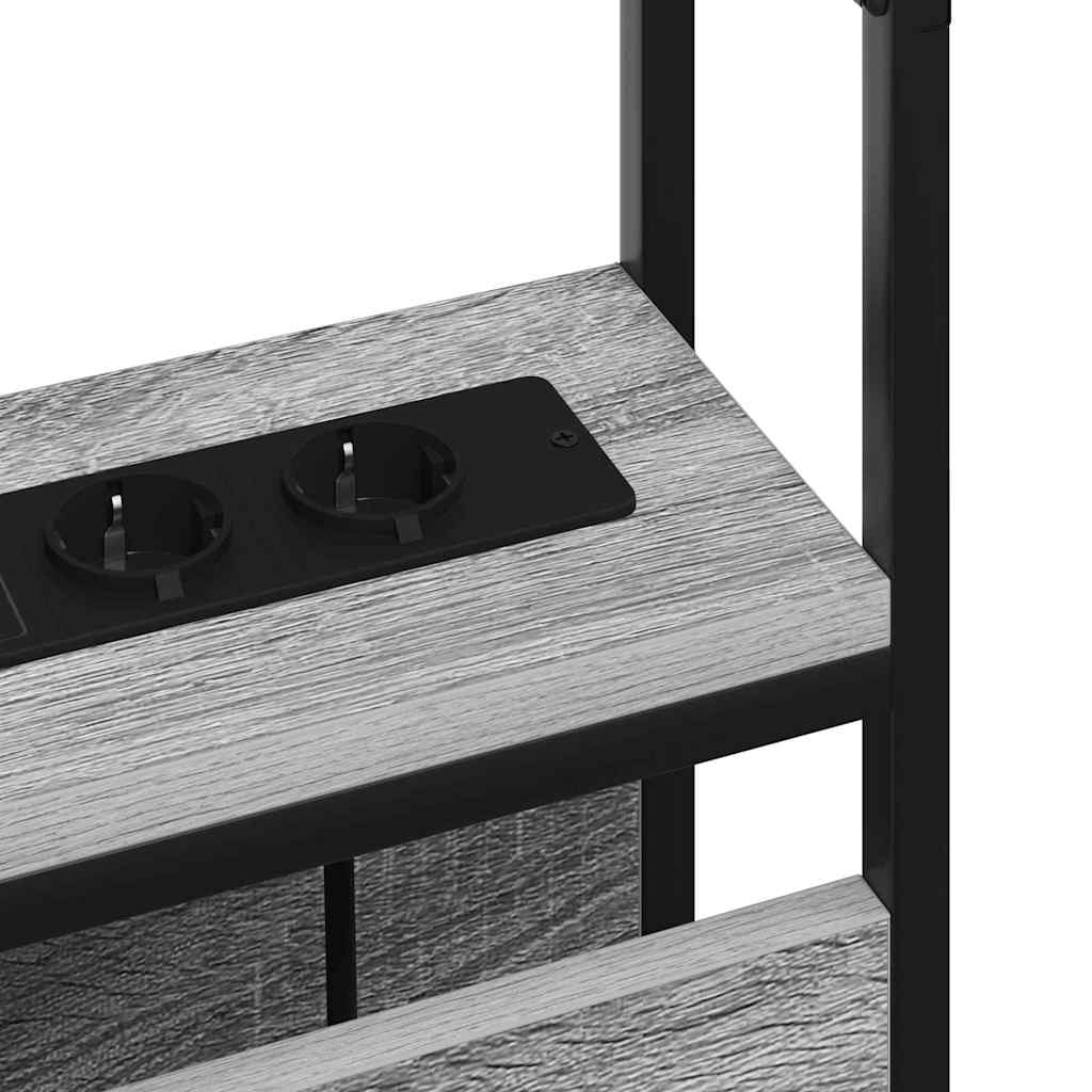 Tête de lit de rangement Sonoma gris 200 cm Bois d'ingénierie - XIOS