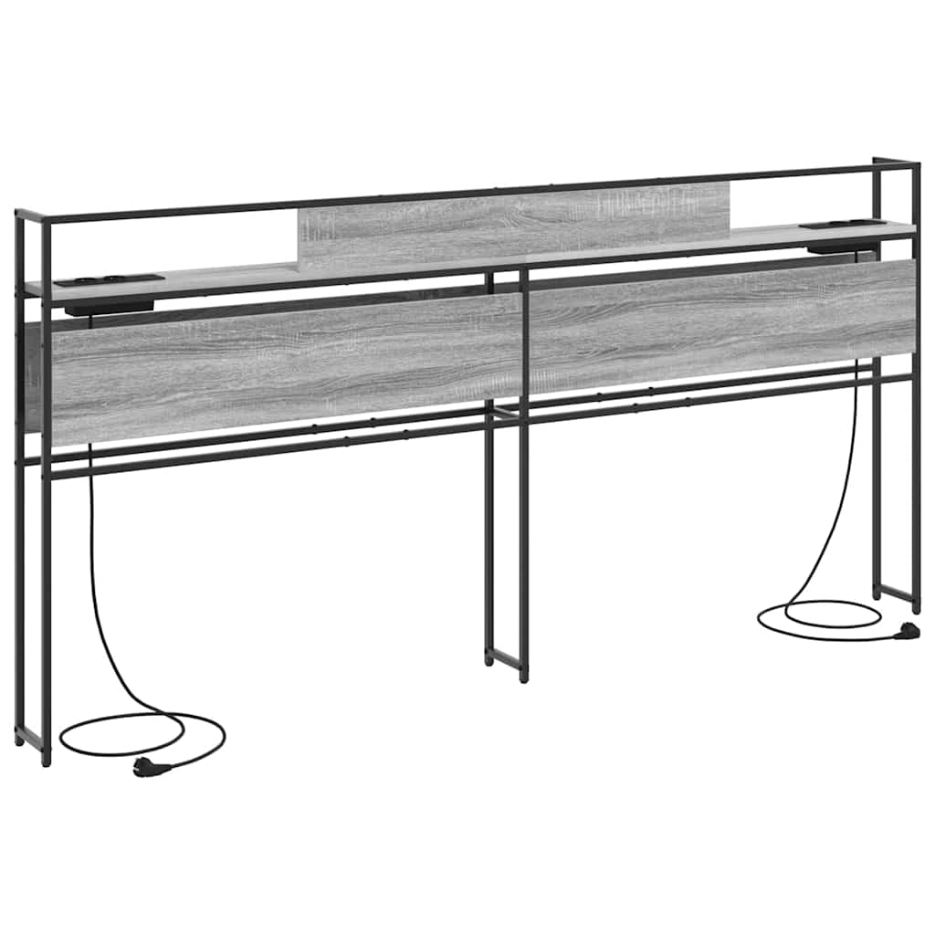 Tête de lit de rangement Sonoma gris 200 cm Bois d'ingénierie - XIOS