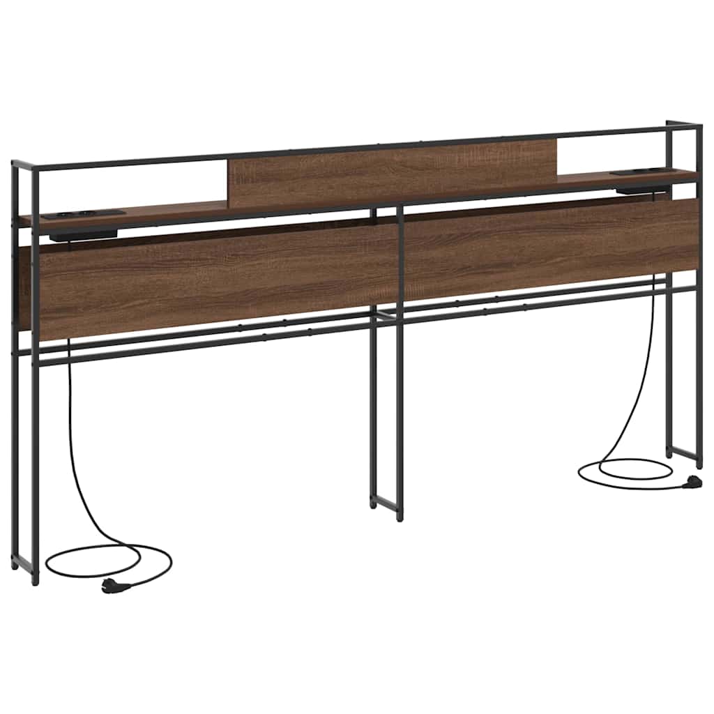 Tête de lit de rangement Chêne marron 200 cm Bois d'ingénierie