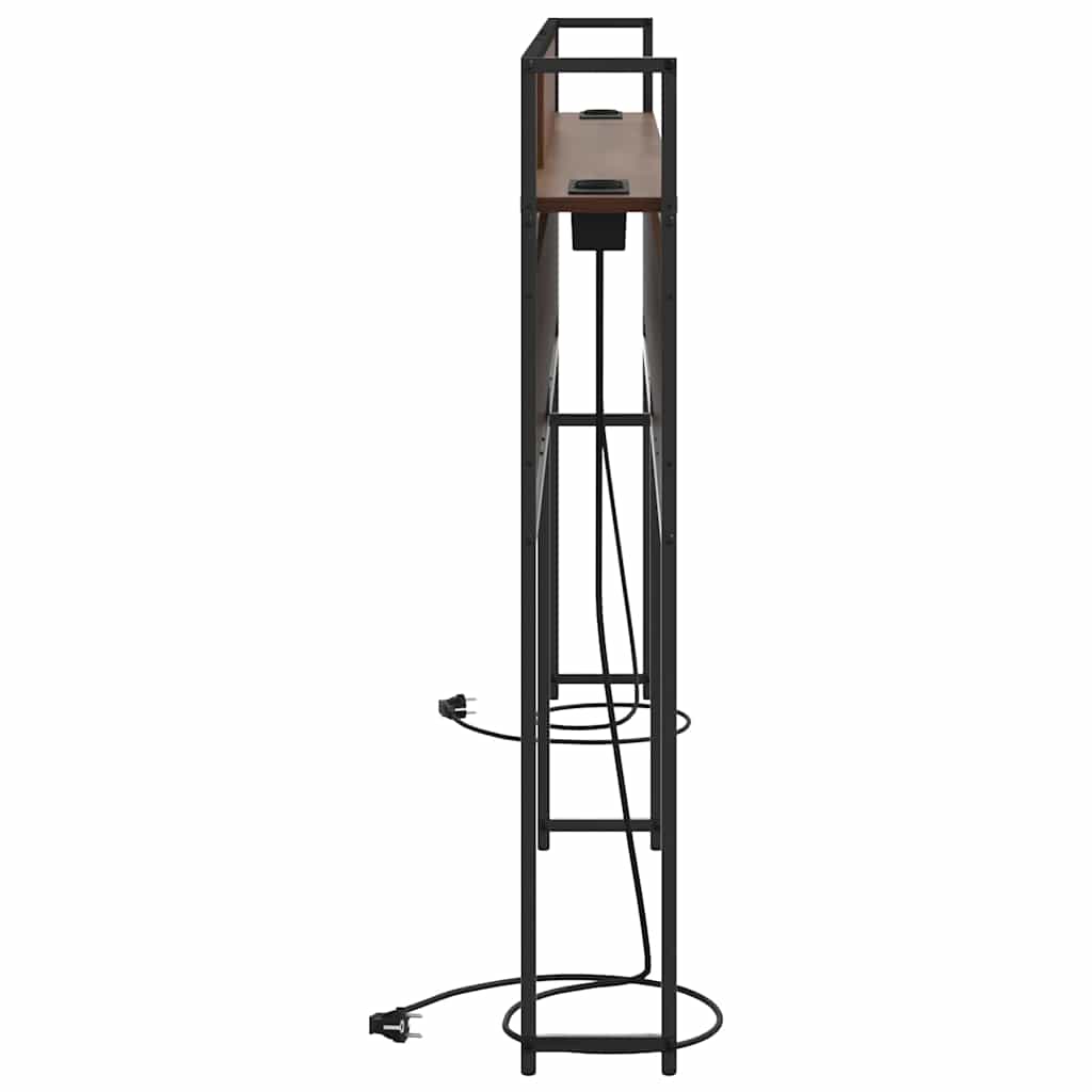 Tête de lit de rangement Chêne marron 200 cm Bois d'ingénierie