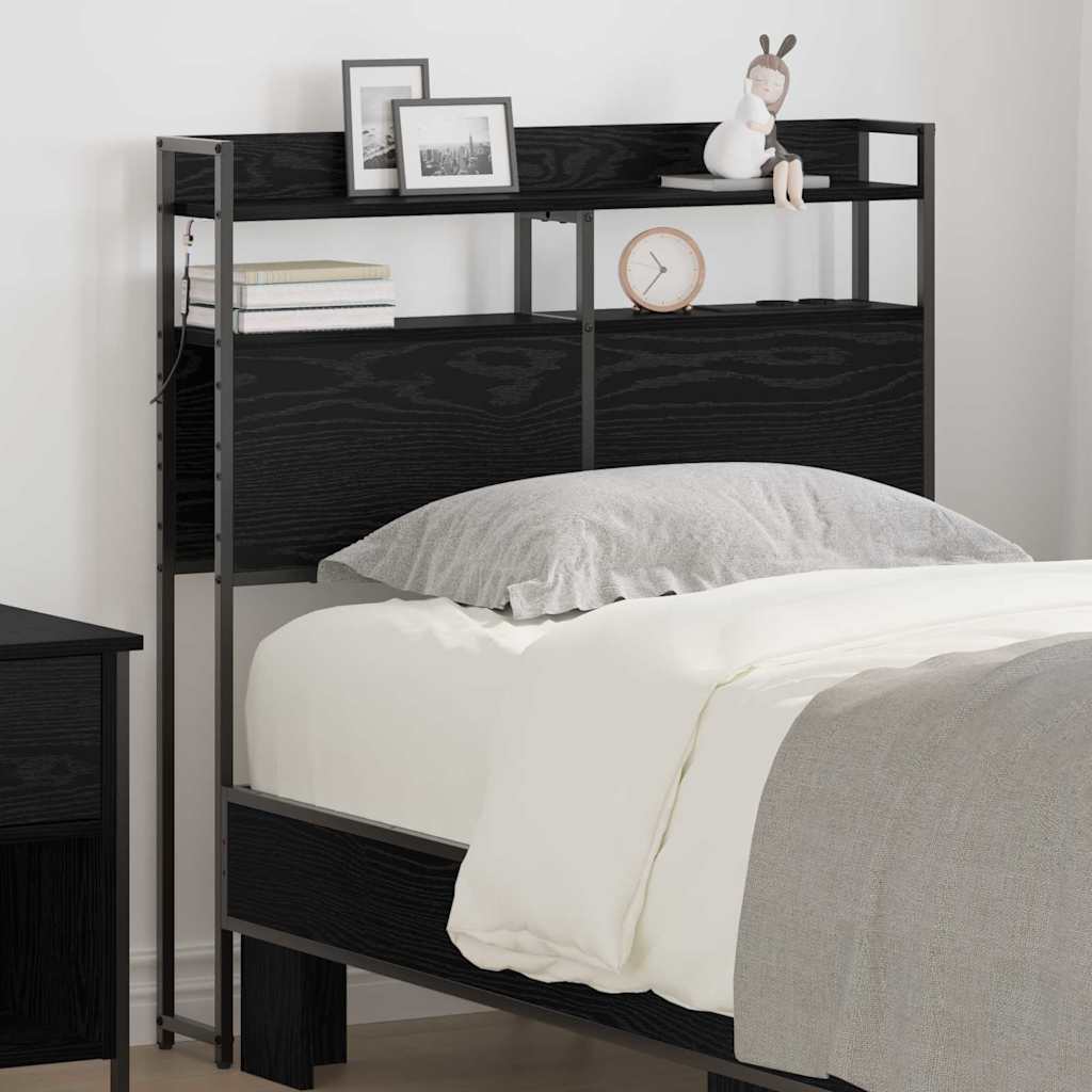 Tête de lit avec étagère Chêne noir 75 cm Bois d'ingénierie - XIOS