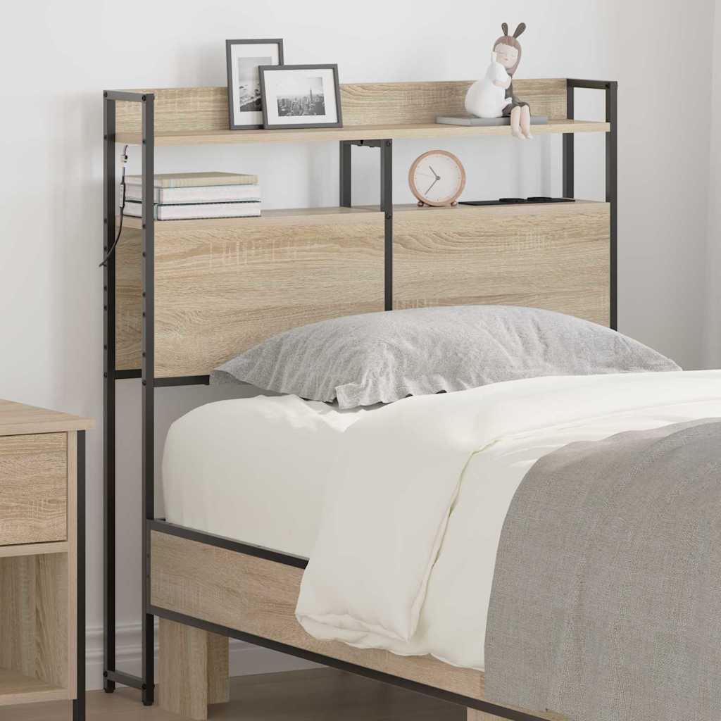 Tête de lit avec étagère Chêne sonoma 75 cm Bois d'ingénierie