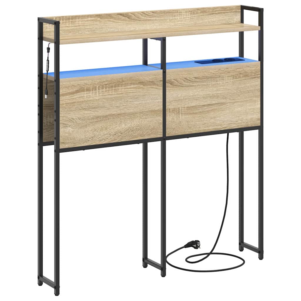 Tête de lit avec étagère Chêne sonoma 75 cm Bois d'ingénierie