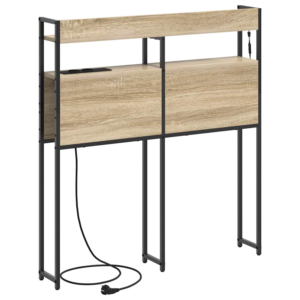 Tête de lit avec étagère Chêne sonoma 75 cm Bois d'ingénierie