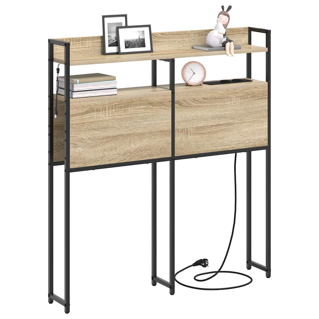 Tête de lit avec étagère Chêne sonoma 75 cm Bois d'ingénierie