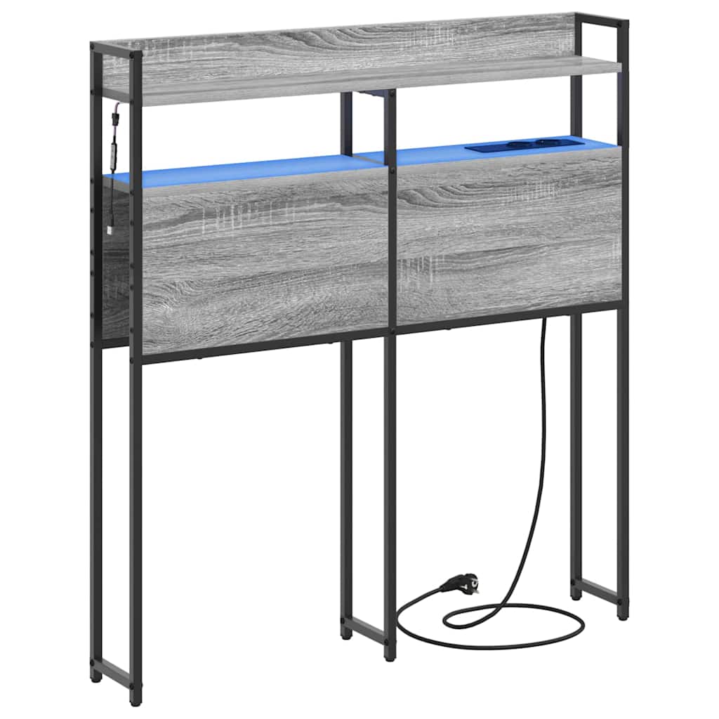 Tête de lit avec étagère Sonoma gris 75 cm Bois d'ingénierie - XIOS