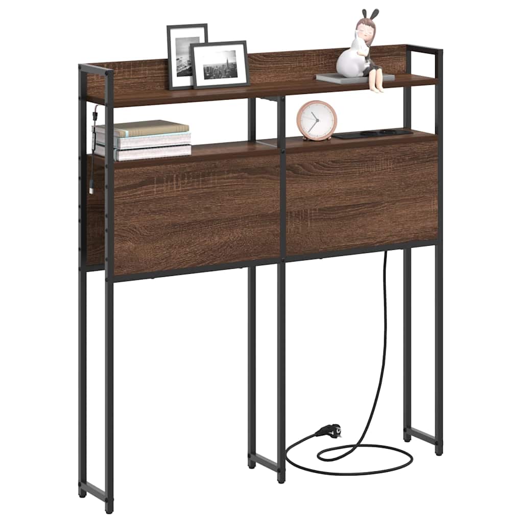 Tête de lit avec étagère Chêne marron 75 cm Bois d'ingénierie