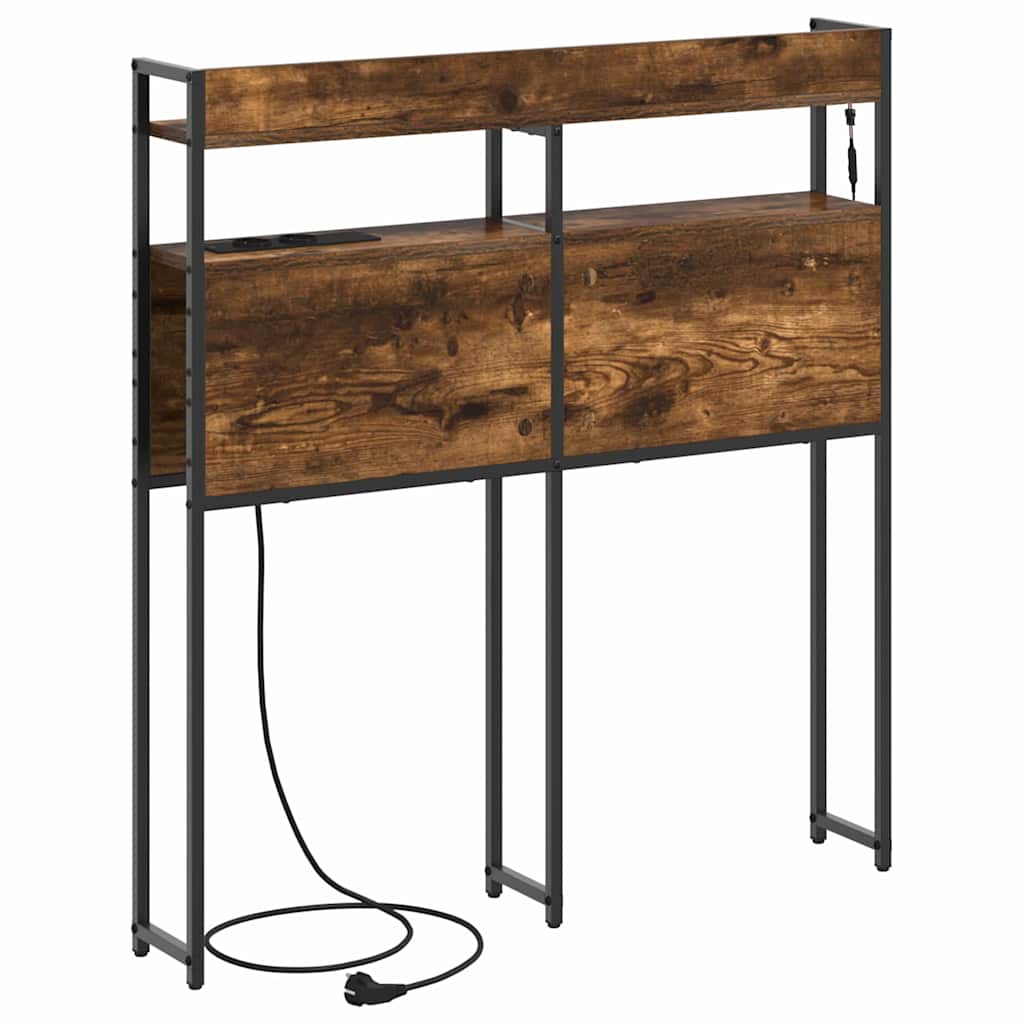 Tête de lit avec étagère Chêne fumé 80 cm Bois d'ingénierie - XIOS