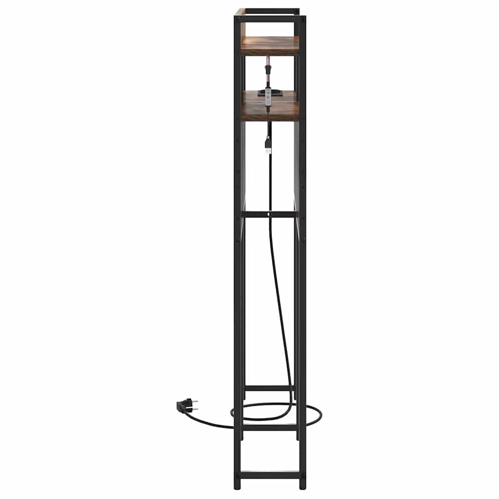 Tête de lit avec étagère Chêne fumé 80 cm Bois d'ingénierie - XIOS