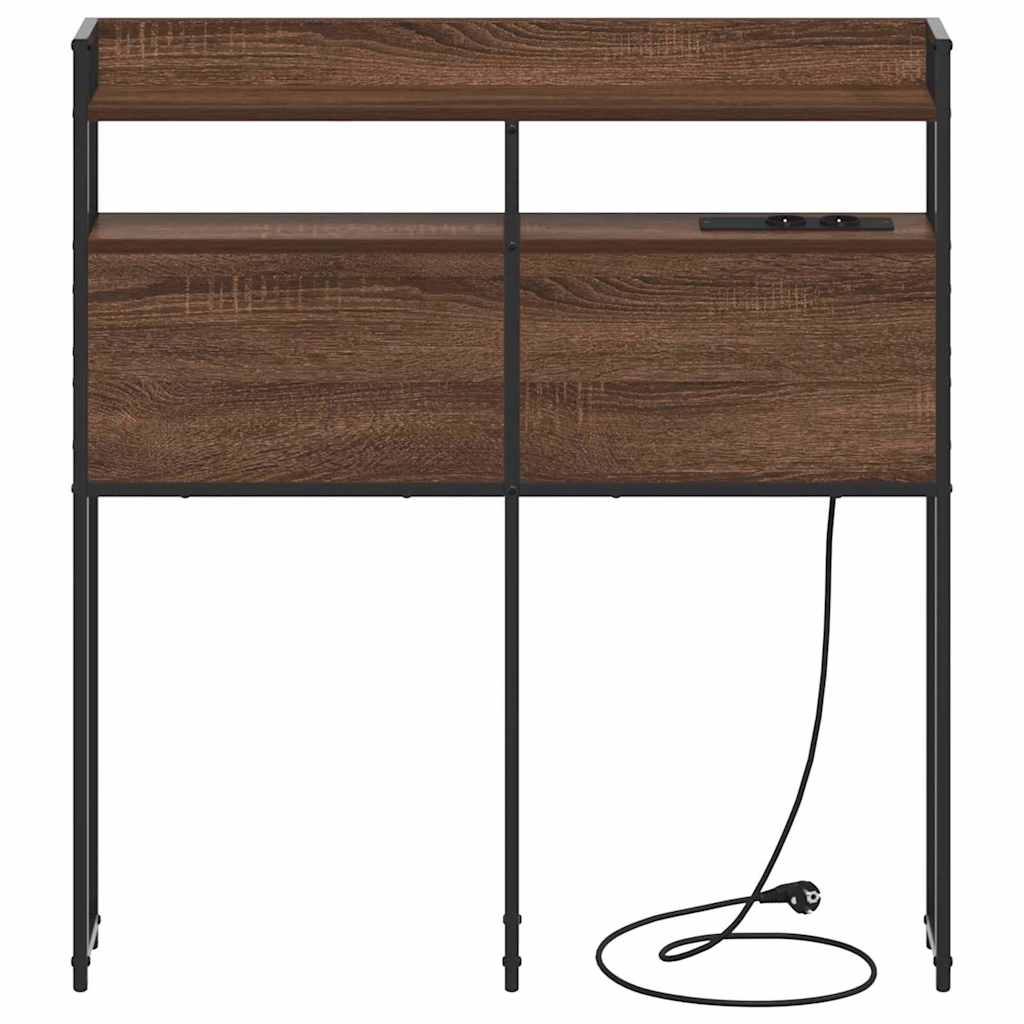 Tête de lit avec étagère Chêne marron 80 cm Bois d'ingénierie