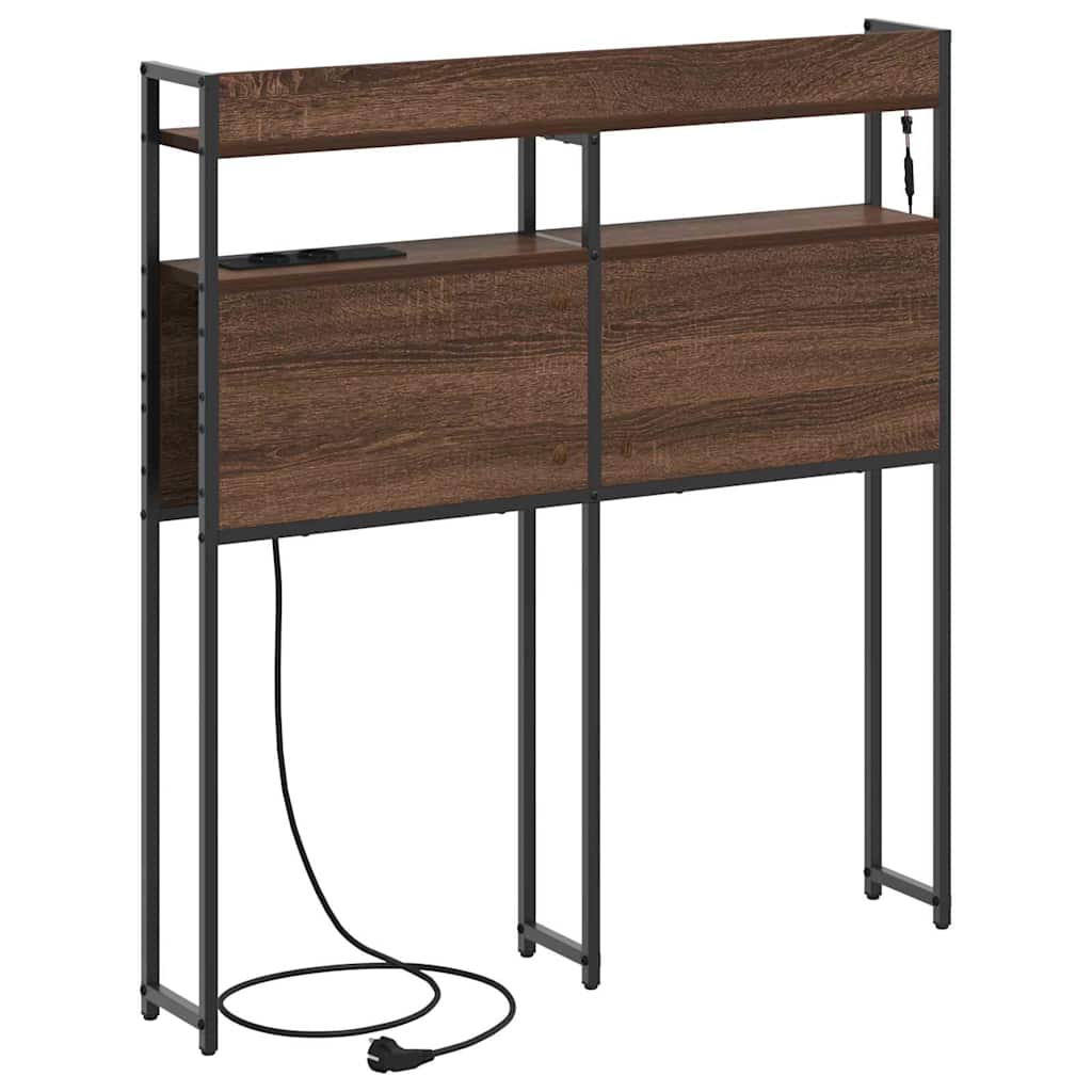 Tête de lit avec étagère Chêne marron 100 cm Bois d'ingénierie
