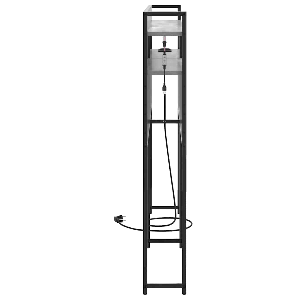 Tête de lit avec étagère Sonoma gris 120 cm Bois d'ingénierie - XIOS