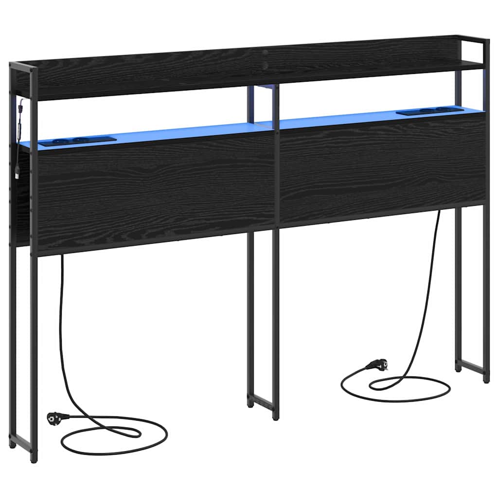 Tête de lit avec étagère Chêne noir 135 cm Bois d'ingénierie - XIOS
