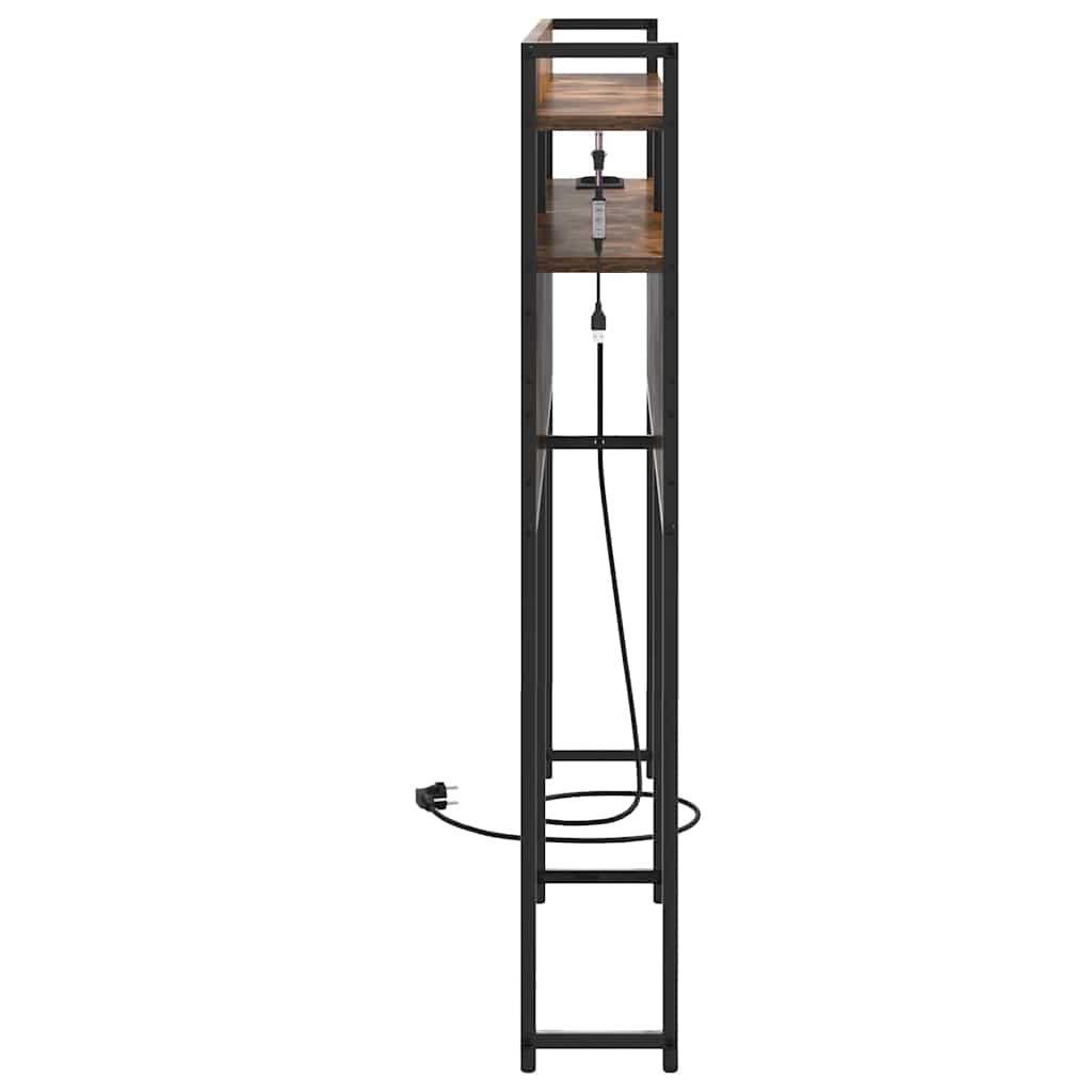 Tête de lit avec étagère Chêne fumé 135 cm Bois d'ingénierie - XIOS
