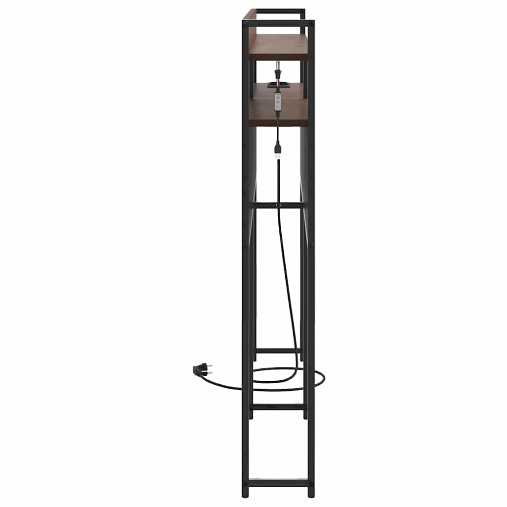 Tête de lit avec étagère Chêne marron 135 cm Bois d'ingénierie