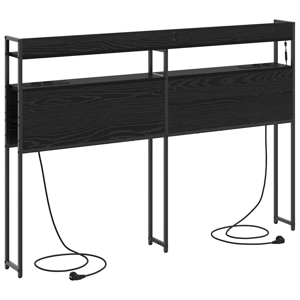 Tête de lit avec étagère Chêne noir 140 cm Bois d'ingénierie - XIOS
