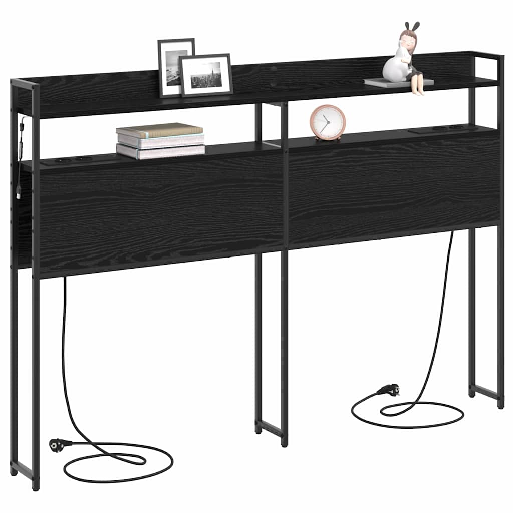 Tête de lit avec étagère Chêne noir 140 cm Bois d'ingénierie - XIOS