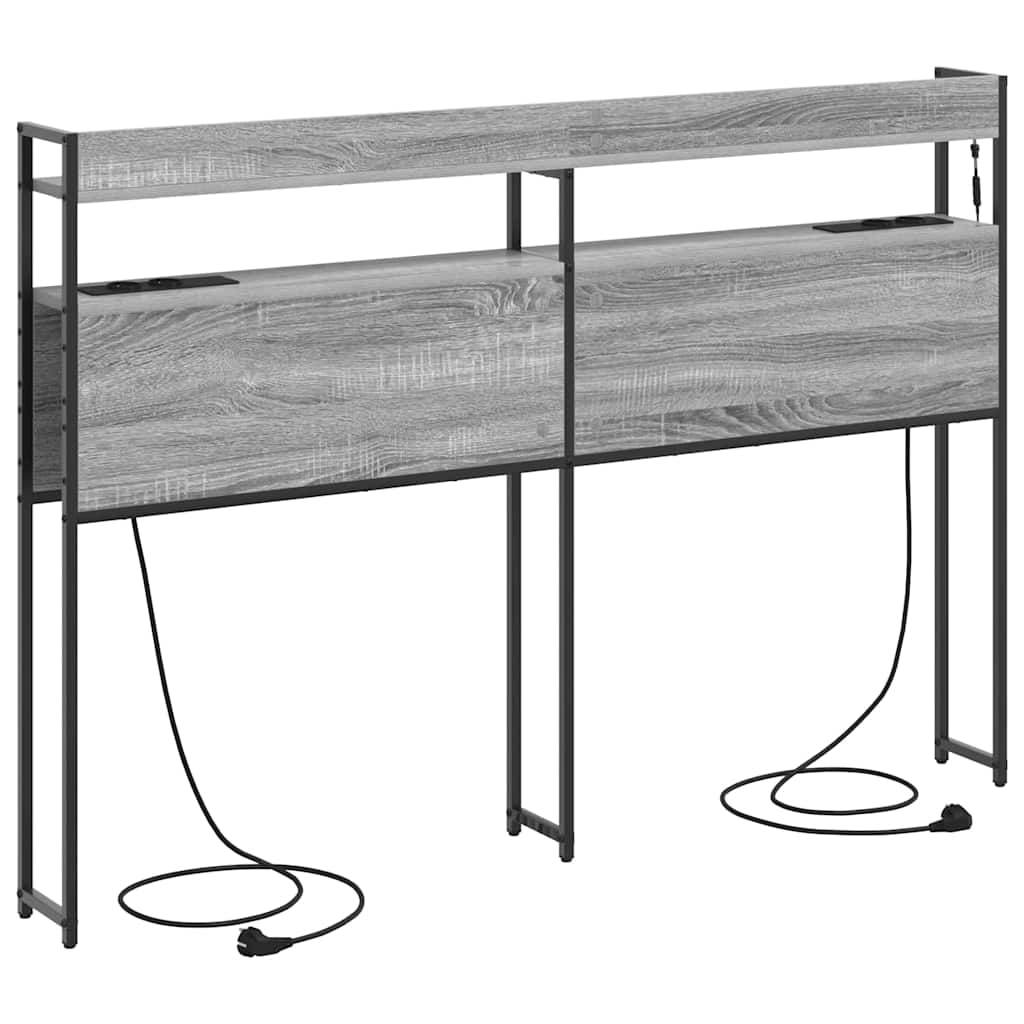Tête de lit avec étagère Sonoma gris 140 cm Bois d'ingénierie - XIOS