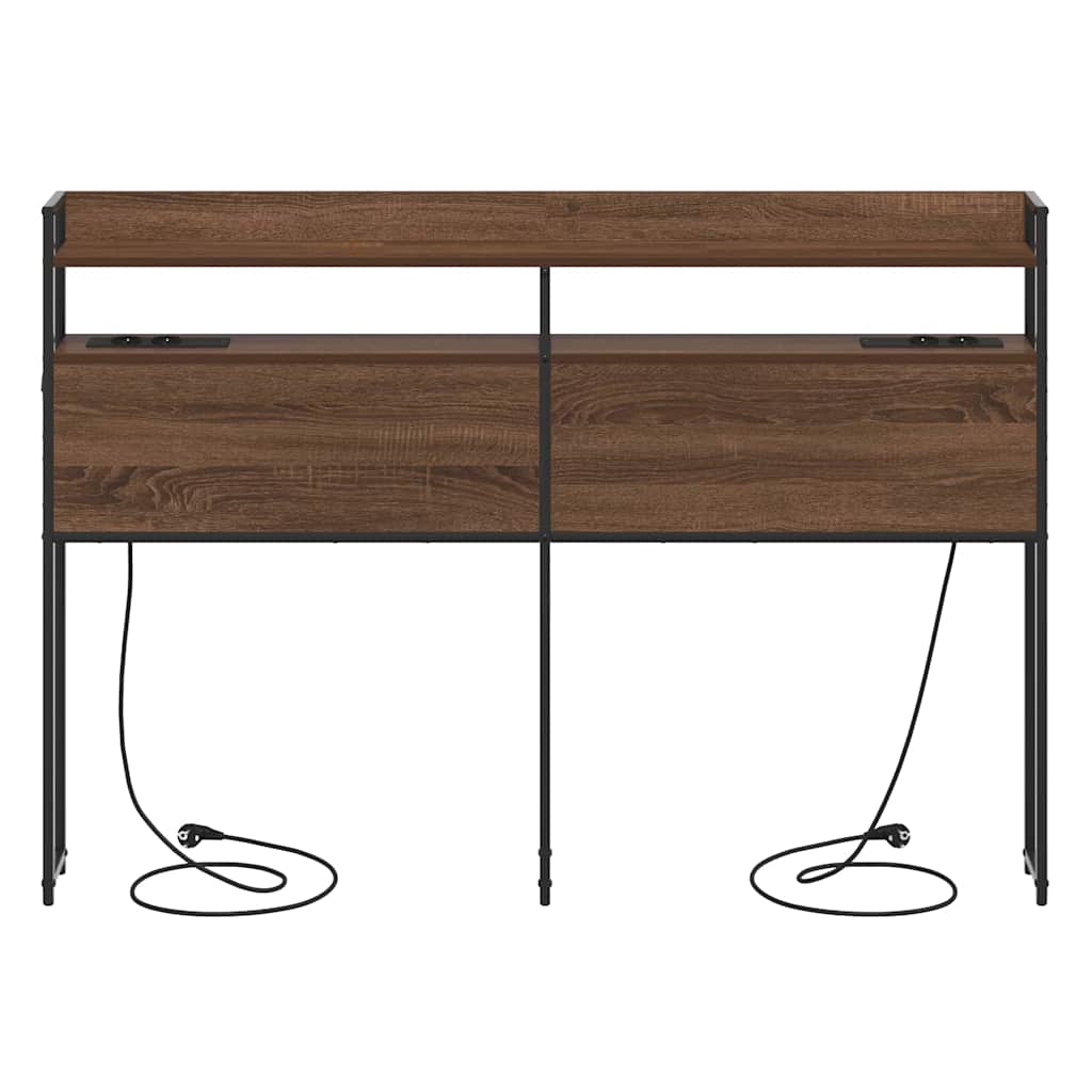 Tête de lit avec étagère Chêne marron 150 cm Bois d'ingénierie