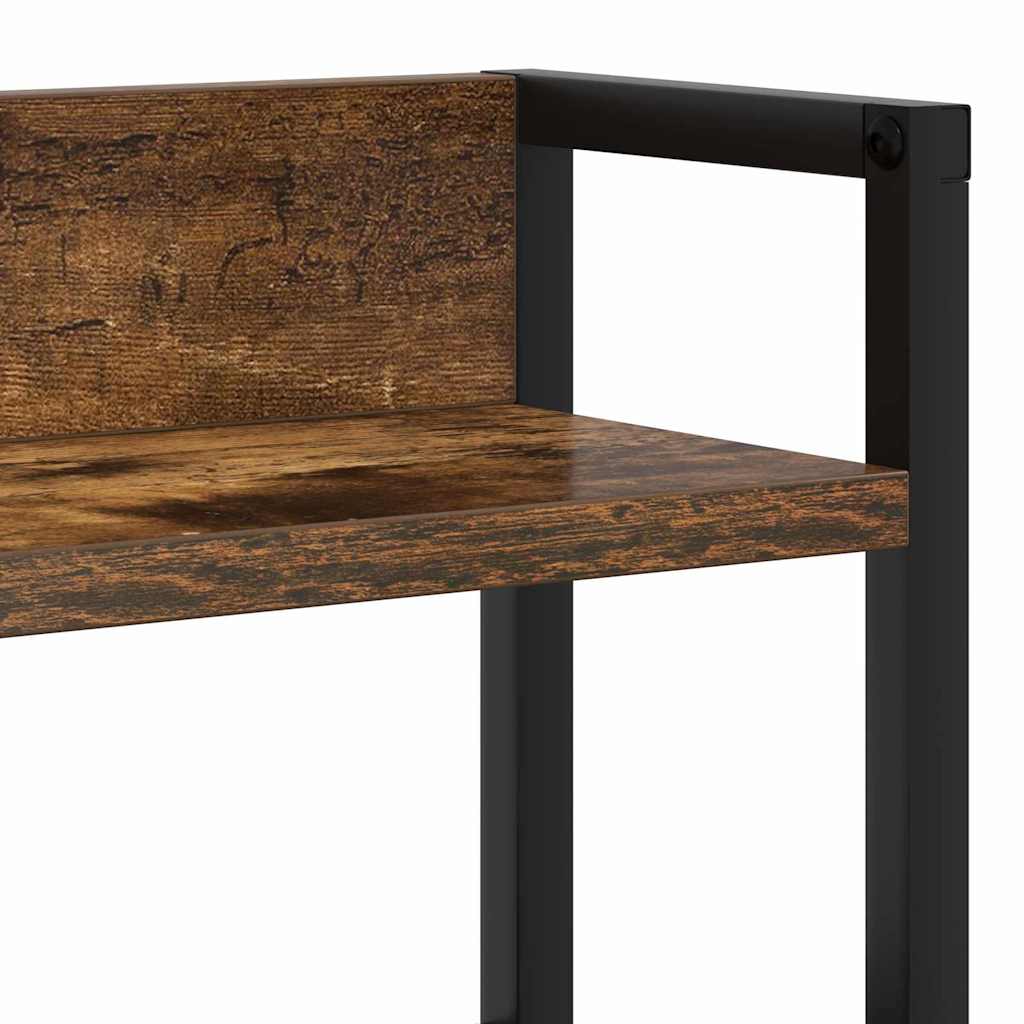 Tête de lit avec étagère Chêne fumé 160 cm Bois d'ingénierie