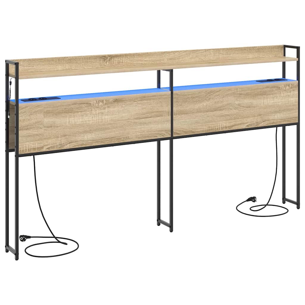 Tête de lit avec étagère Chêne sonoma 180 cm Bois d'ingénierie - XIOS