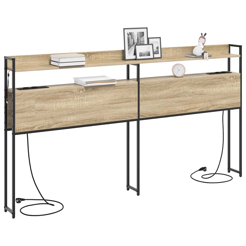 Tête de lit avec étagère Chêne sonoma 180 cm Bois d'ingénierie - XIOS