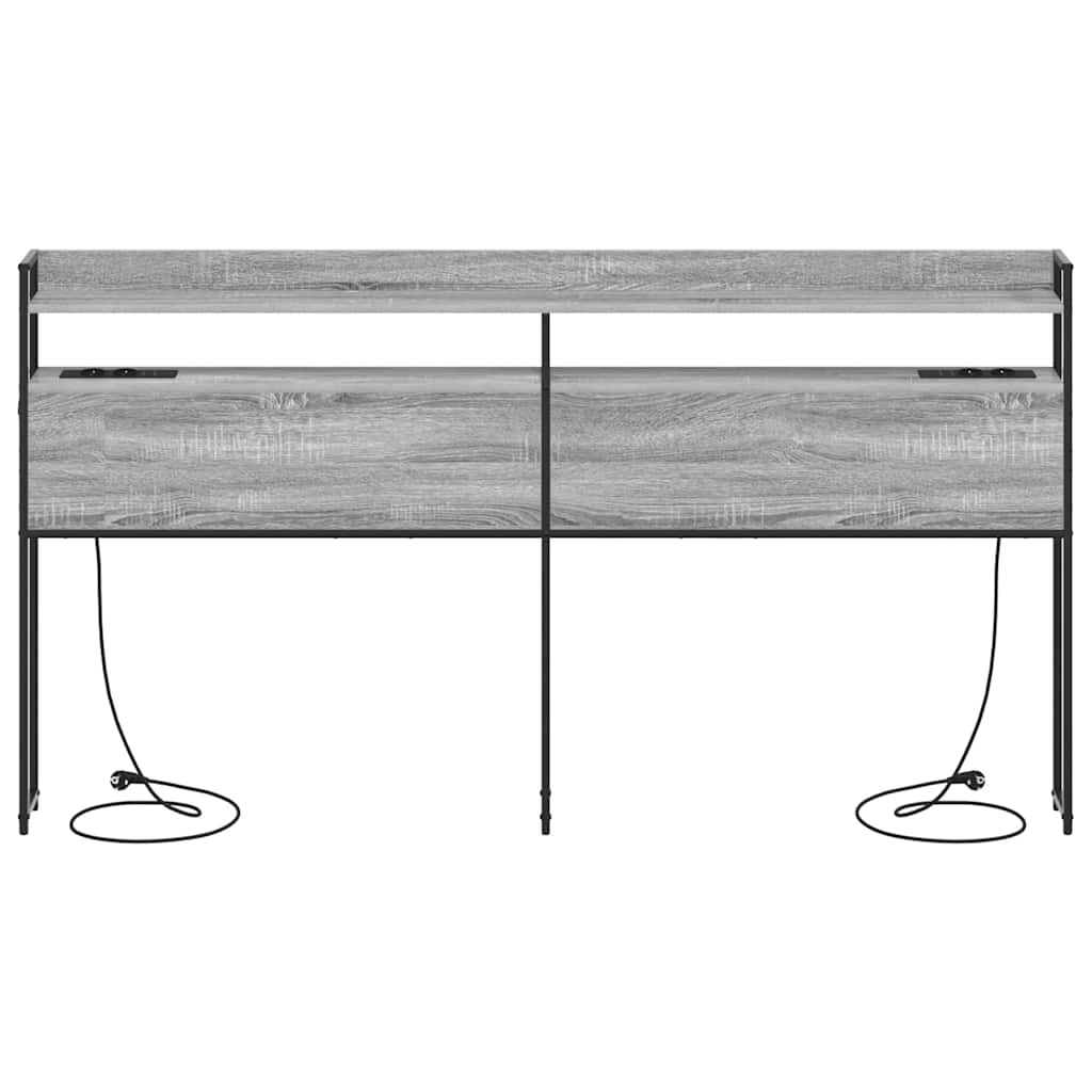 Tête de lit avec étagère Sonoma gris 180 cm Bois d'ingénierie - XIOS