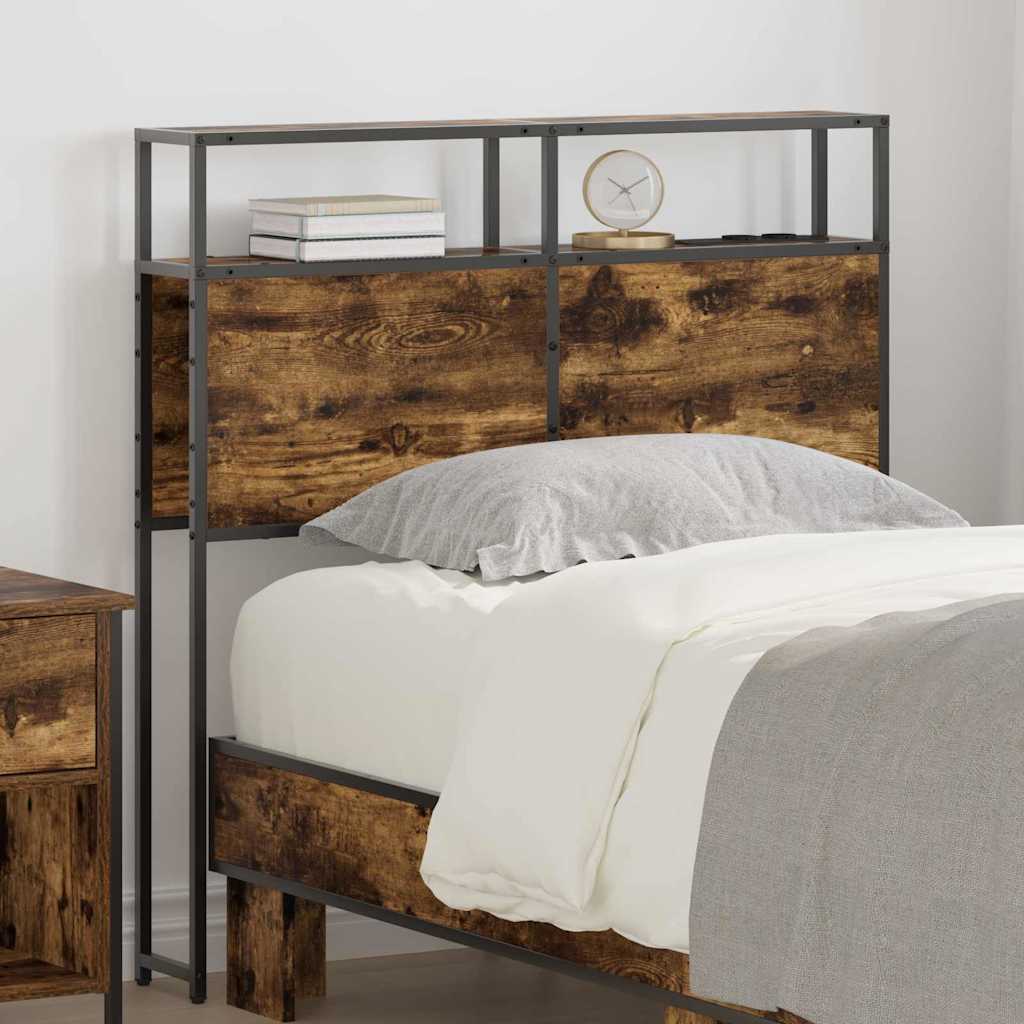 Tête de lit de rangement Chêne fumé 75 cm Bois d'ingénierie
