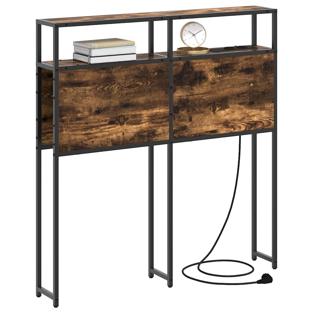 Tête de lit de rangement Chêne fumé 75 cm Bois d'ingénierie