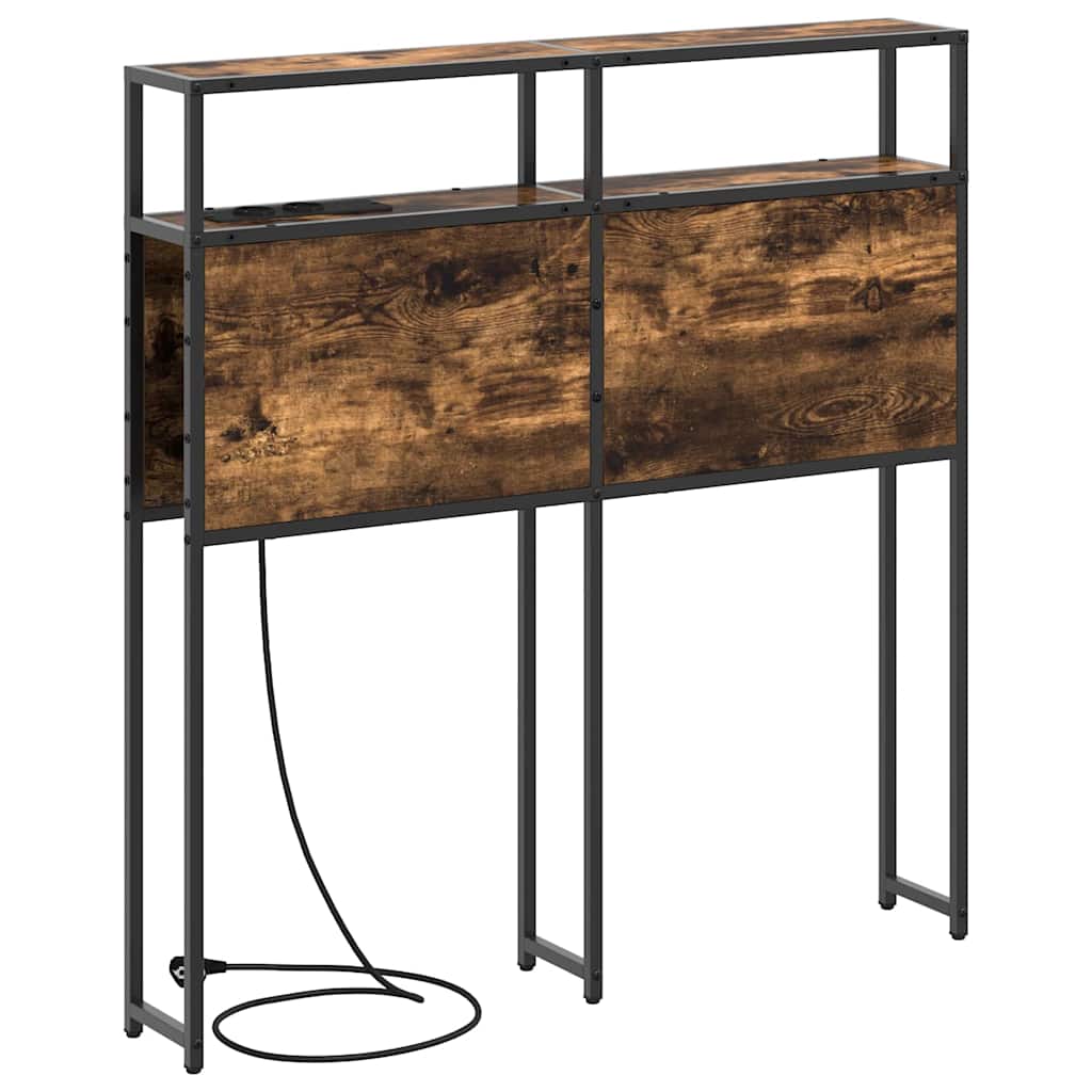 Tête de lit de rangement Chêne fumé 80 cm Bois d'ingénierie